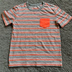Cat & Jack Striped Gray and Orange Boys T-Shirt